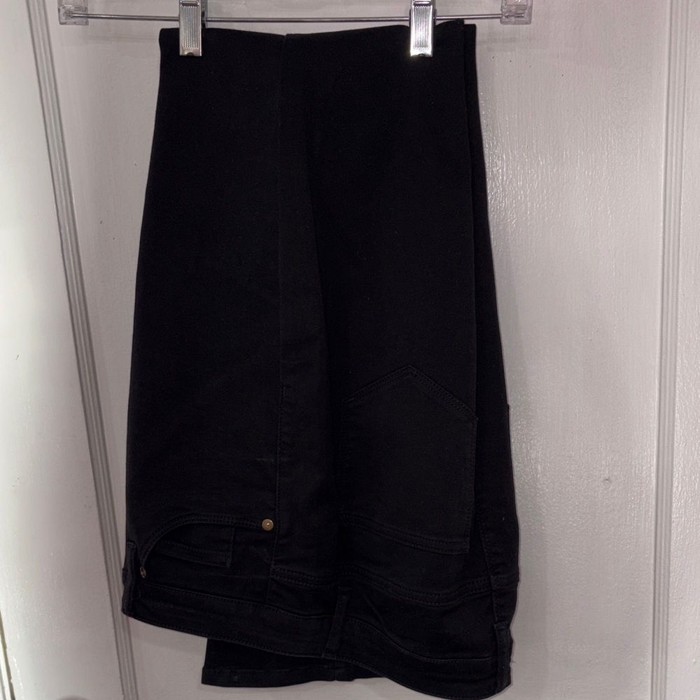 Woman Within.  Black Denim acid washed jeans